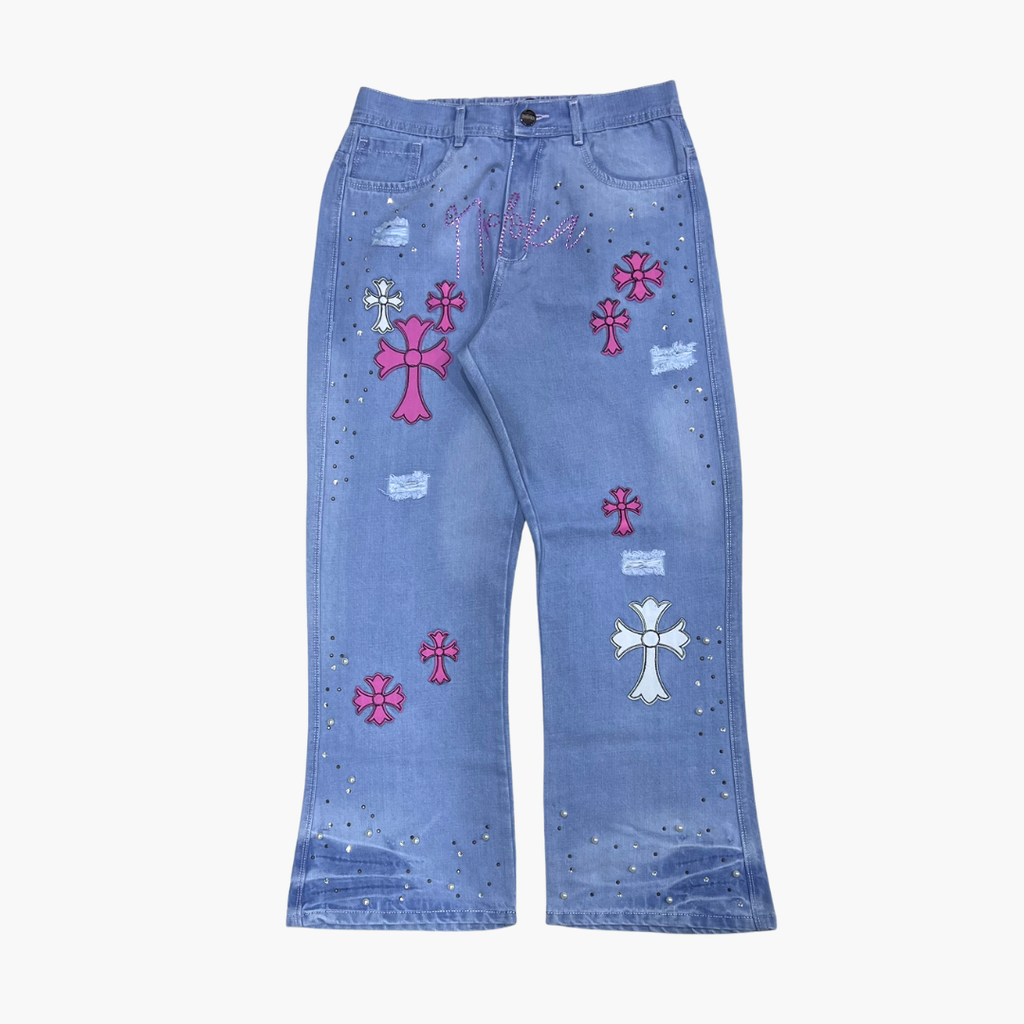 Flared Semi Baggy Jean ETERNAL | Jean Flared Semi Baggy de Moda Streetwear - Nodoka Magik