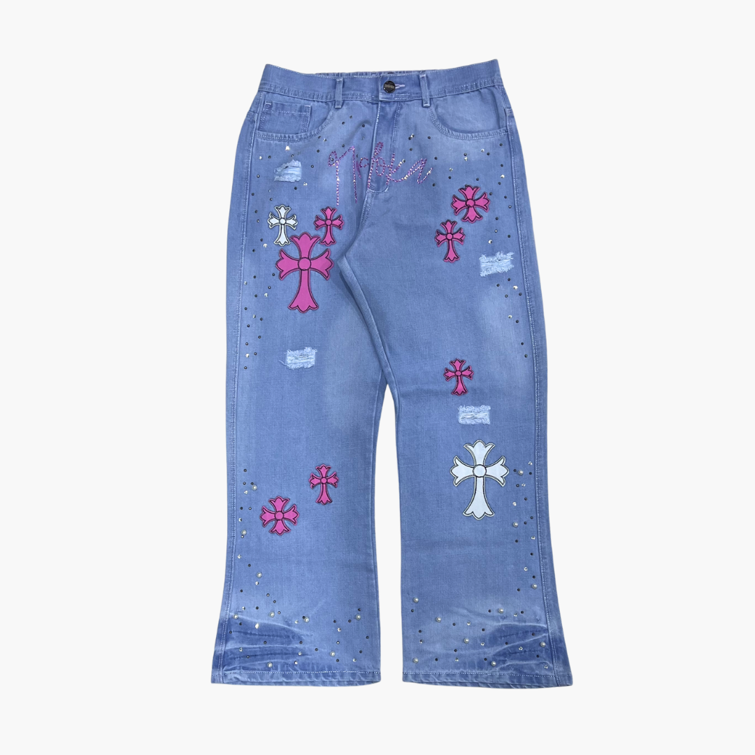 Flared Semi Baggy Jean ETERNAL | Jean Flared Semi Baggy de Moda Streetwear - Nodoka Magik