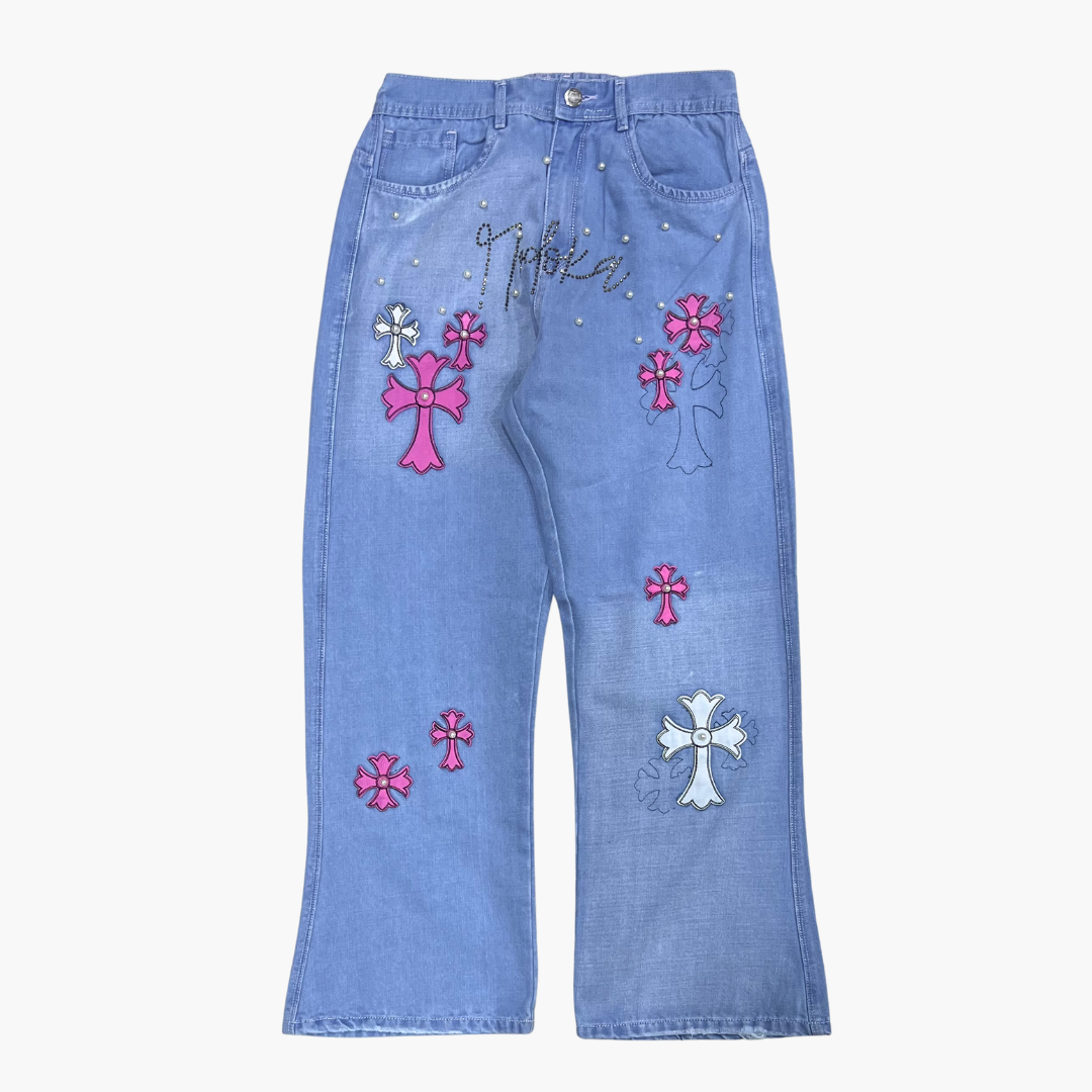 Flared Semi Baggy Jean ETERNAL | Jean Flared Semi Baggy de Moda Streetwear - Nodoka Magik