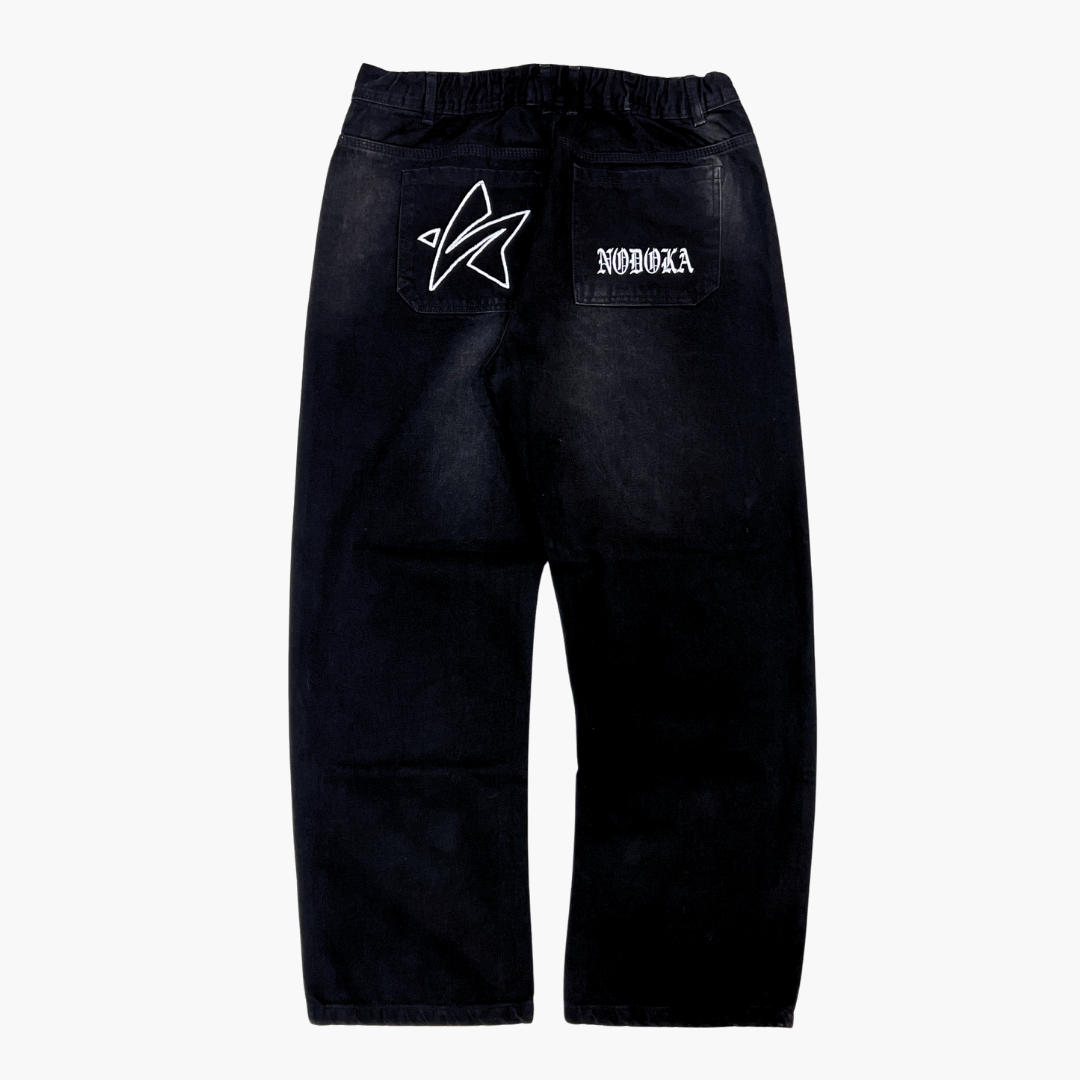 Semi Baggy Jean Eyes | Jean Semi Baggy de Mezclilla Streetwear - Nodoka Magik