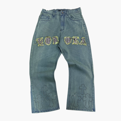 Flared Semi Baggy Jean NODOKA ID | Jean Acampanado Semi Baggy de Moda Urbana - Nodoka Magik