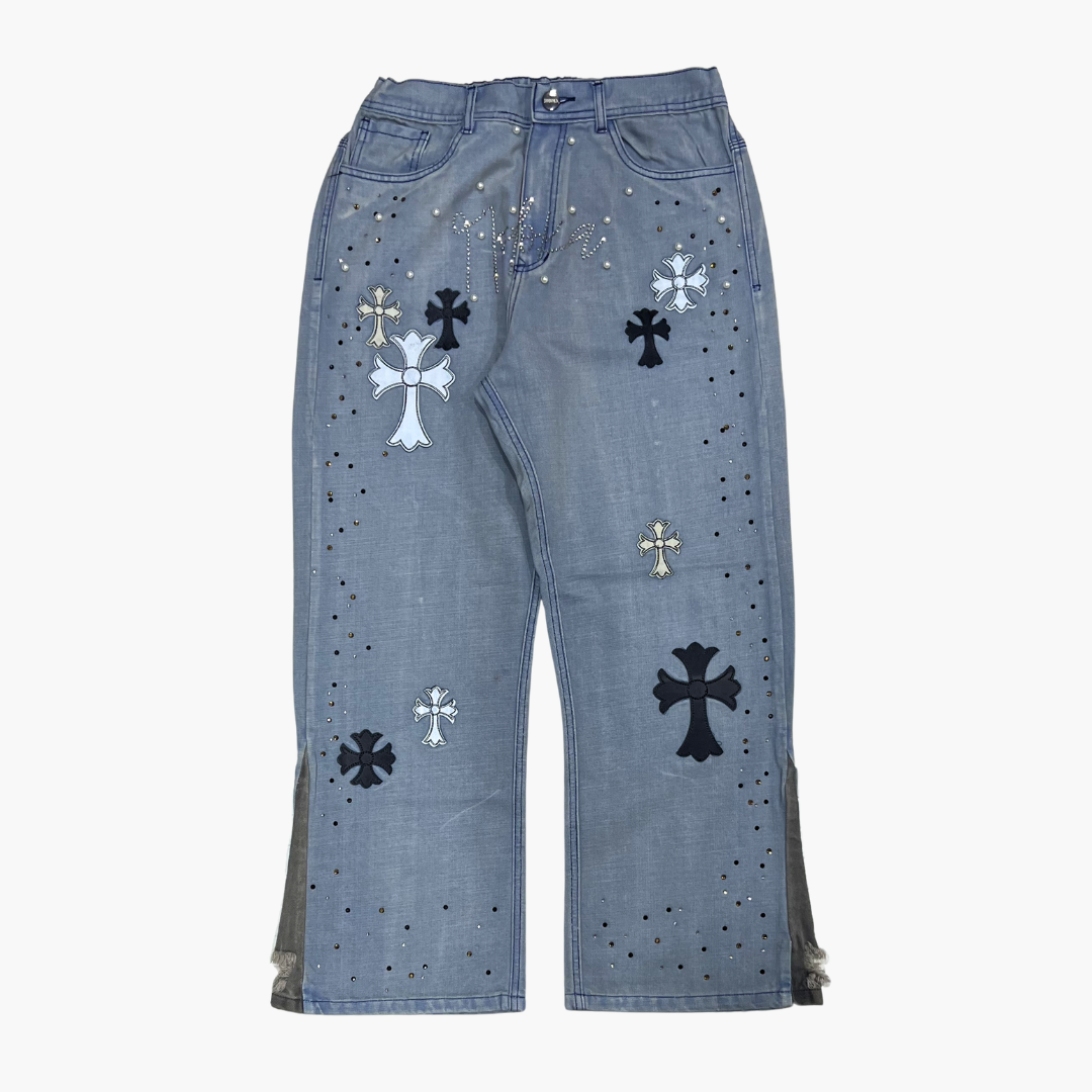 Flared Semi Baggy Jean ETERNAL | Jean Flared Semi Baggy de Moda Streetwear - Nodoka Magik