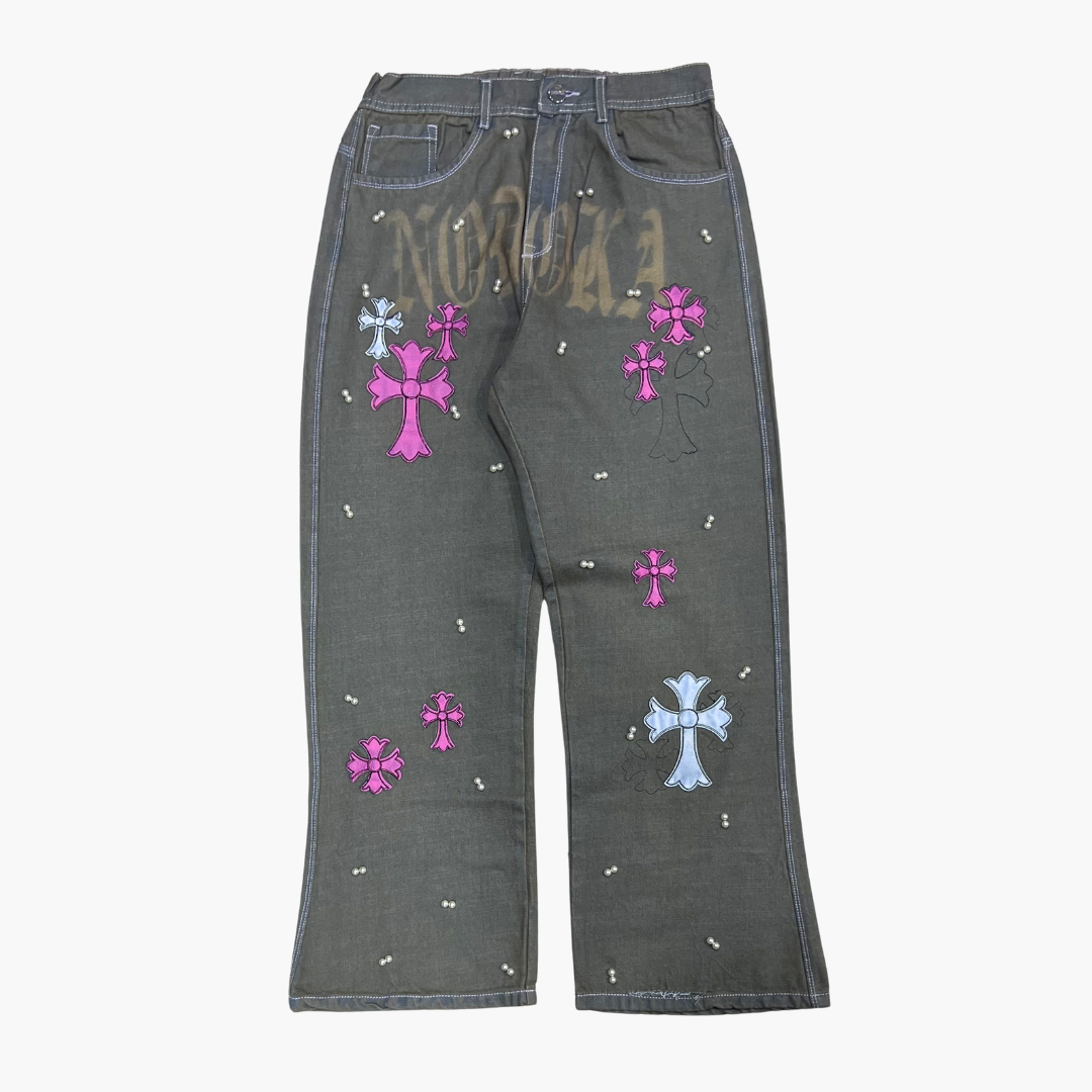 Flared Semi Baggy Jean ETERNAL | Jean Flared Semi Baggy de Moda Streetwear - Nodoka Magik