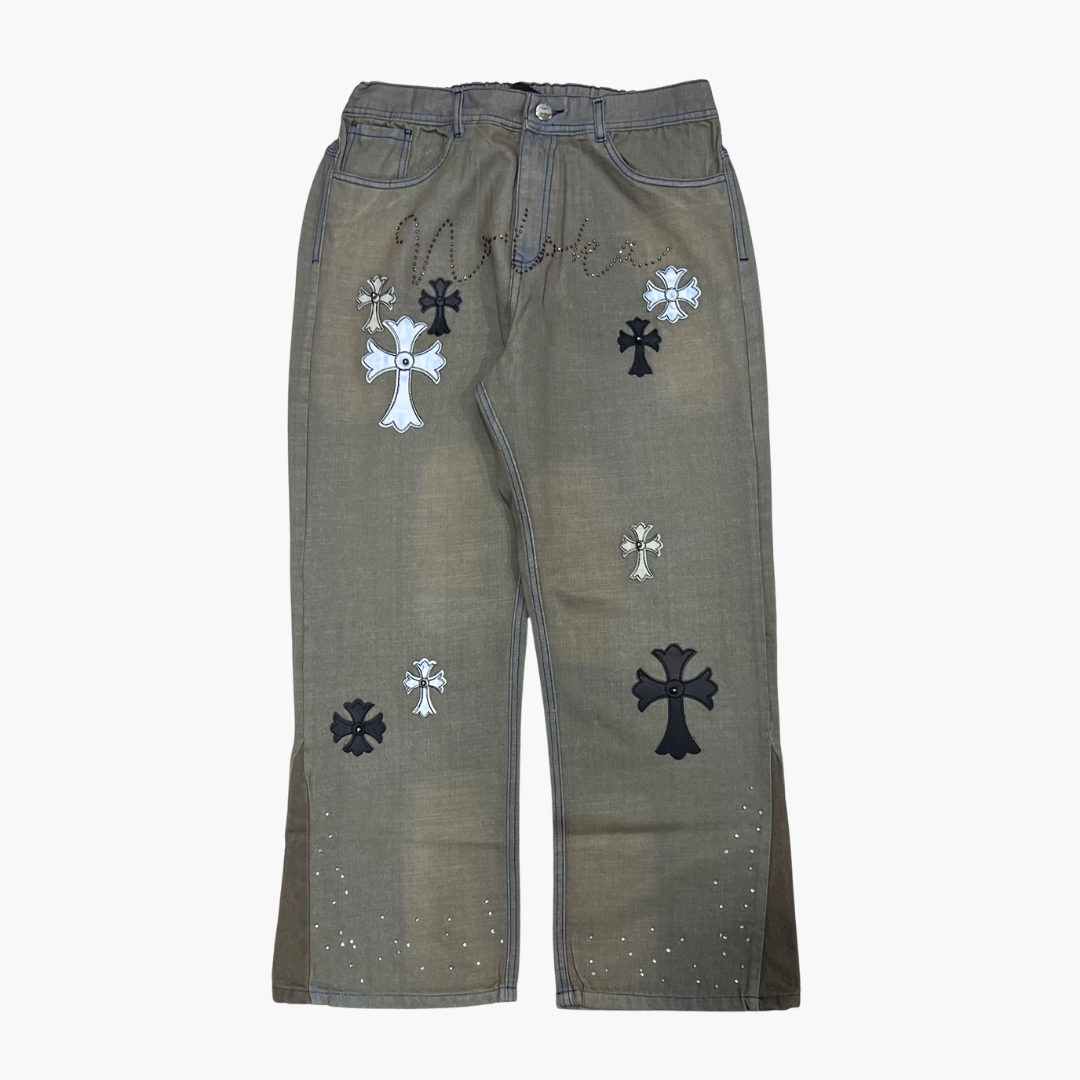 Flared Semi Baggy Jean ETERNAL | Jean Flared Semi Baggy de Moda Streetwear - Nodoka Magik