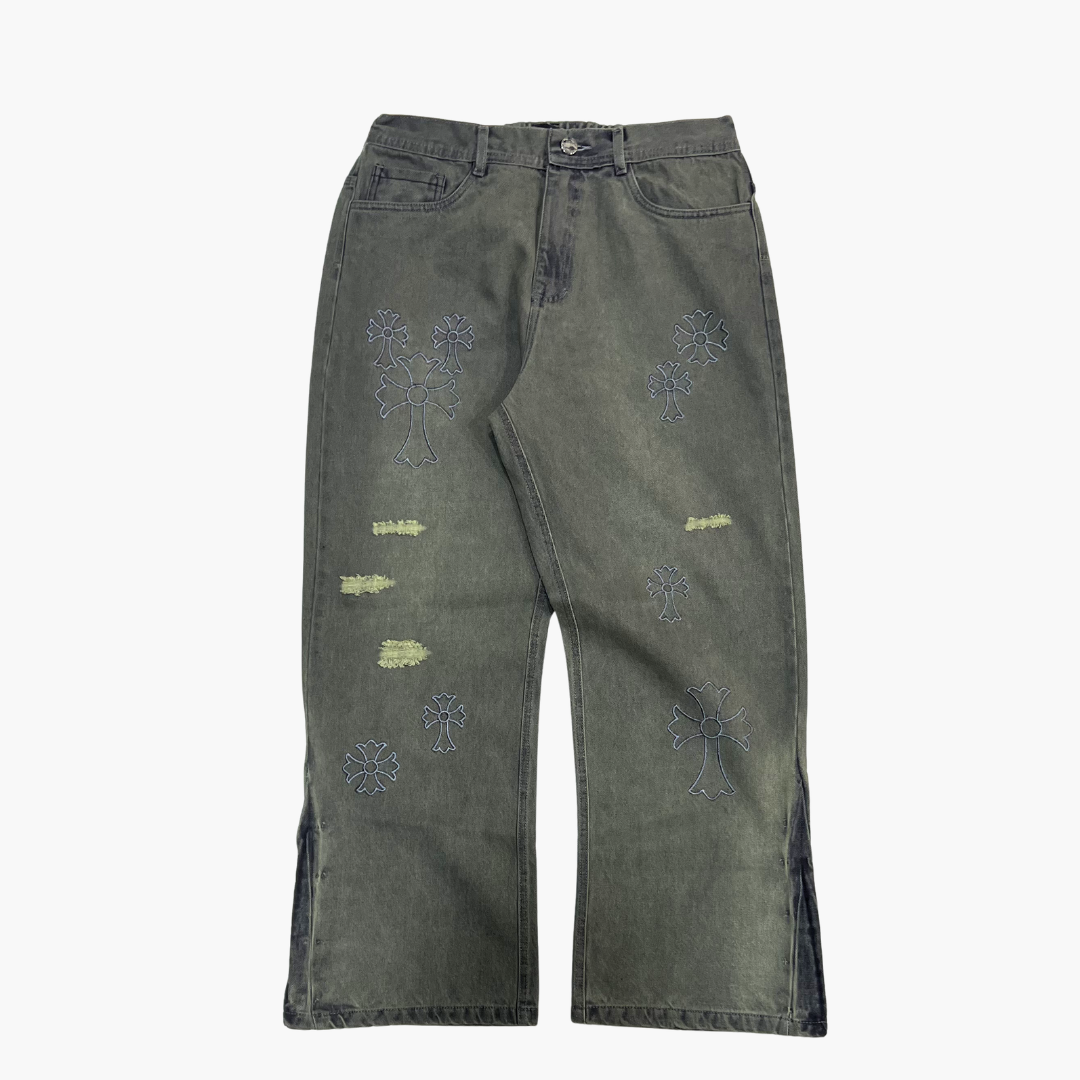 Flared Semi Baggy Jean ETERNAL | Jean Acampanado Semi Baggy de Moda Urbana - Nodoka Magik